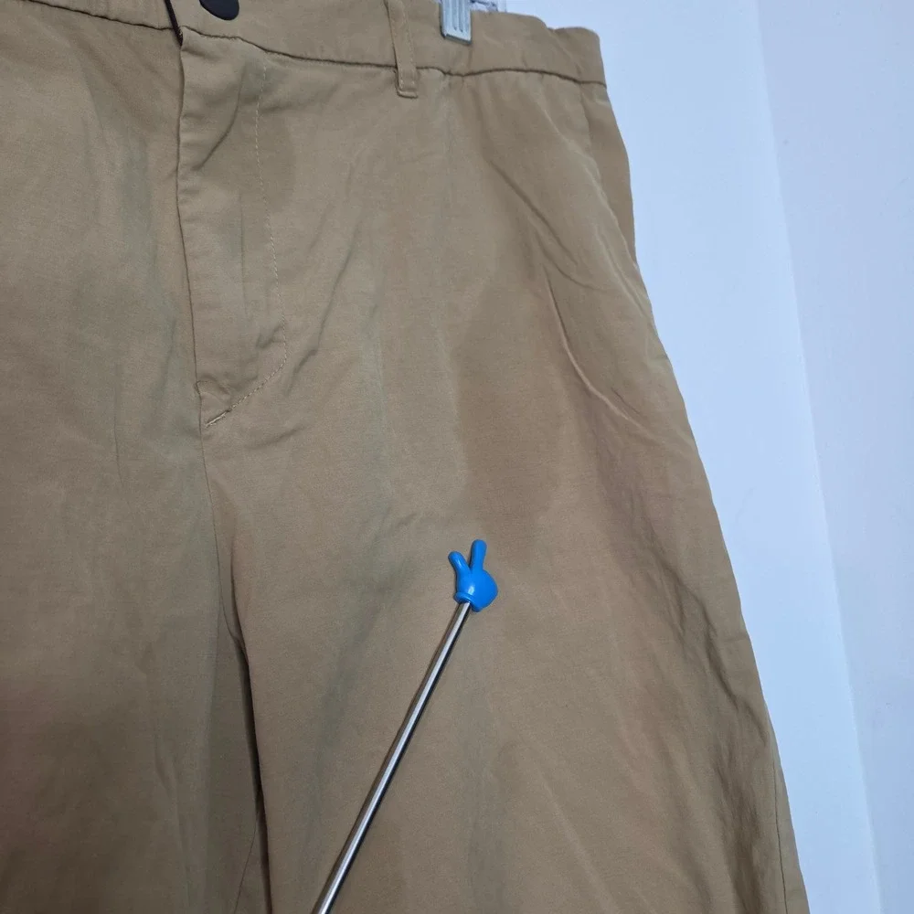 Dvision Brand Mens Tan Khaki Flat Front Chino Shorts Size 38 Casual Summer